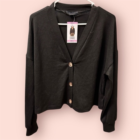 Sanctuary Sweaters - Black - Social Standard by Sanctuary Women's Long Sleeve Button Up Daytripper Ca